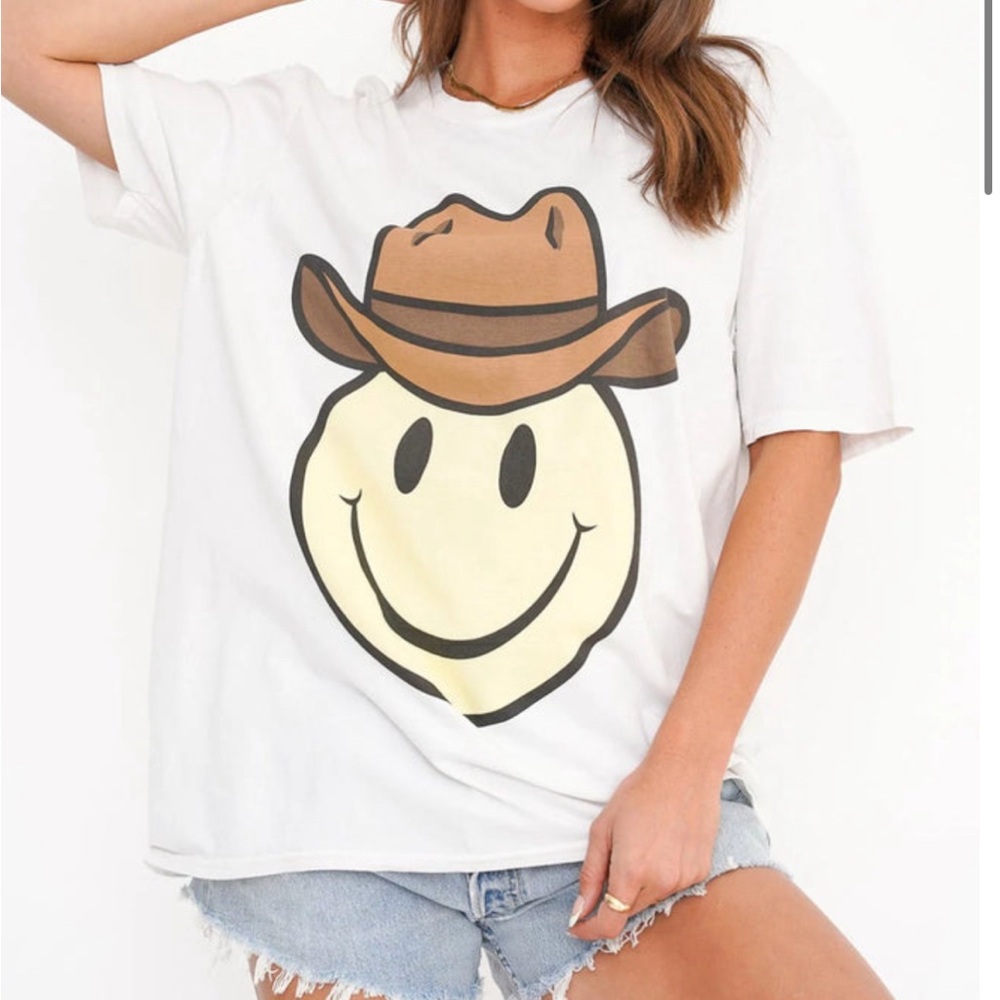 Project Social Cowboy Smiley Tee